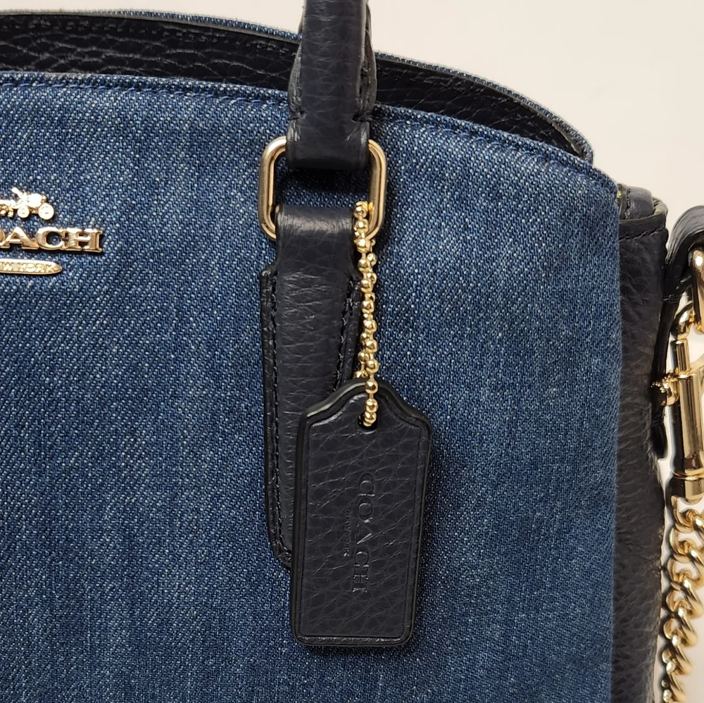 Coach Blue and Black Crossbody Bag - Picture 9 of 15